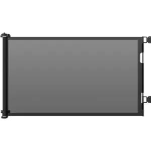 Image of PawHut Retractable Stair Gate for Dogs Mesh Safety Gate - Black - Black