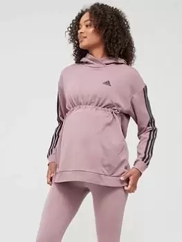 Image of adidas Maternity Hoodie - Light Red, Light Red, Size L, Women