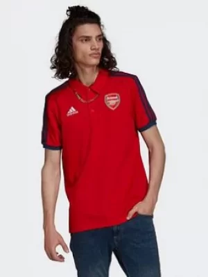 Image of adidas Arsenal 3-stripes Polo Shirt, Red, Size XL, Men