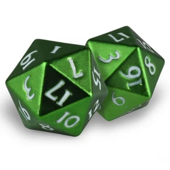 Image of Ultra Pro Heavy Metal D20 Dice - Emerald Frost
