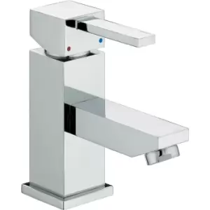 Image of Qd smbas c Quadrato Chrome Square Basin Mixer Tap Cloakroom + Fixings - Bristan