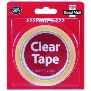 Image of Postpak Clear Sticky Tape 19mm Pack of 24 9721744