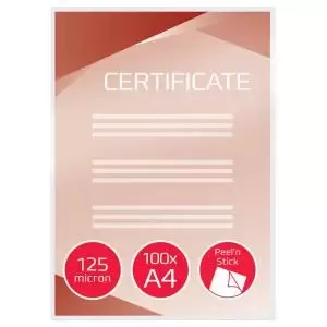 Image of GBC 3747243 Peel n Stick Pouch Gloss A4 125 micron Pack of 100 31387J