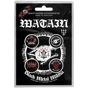 Image of Watain - Black Metal Militia Button Badge Pack