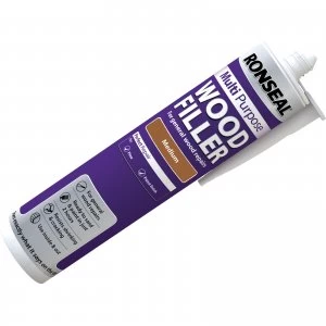 Image of Ronseal Multi Purpose Wood Filler Cartridge Medium 310ml