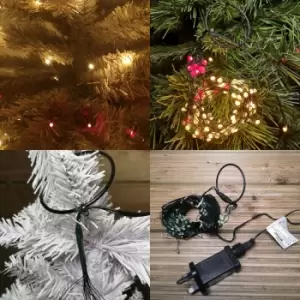 Image of 200 LED 10 x 1.9m Premier Multi Function Waterfall Christmas Tree Lights with Timer in Red & Gold