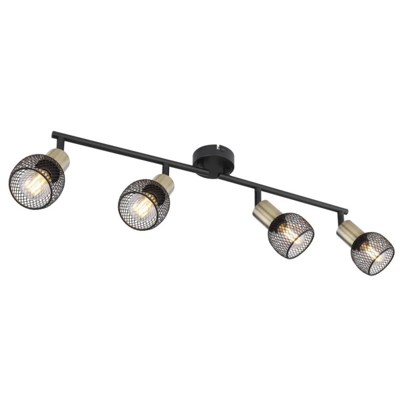 Image of Netlighting Fiastra Bar Pendant Ceiling Light Matt Black 4x E14 Black Unisex