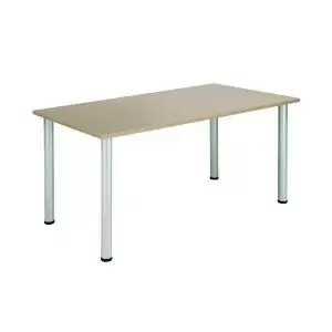 Image of One Fraction Plus Rectangular Meeting Table - Grey Oak
