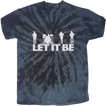 Image of The Beatles - Let It Be Silhouette Unisex Medium T-Shirt - Black
