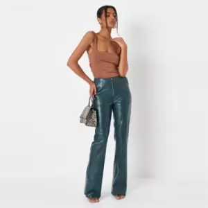 Image of Missguided Seamless Square Neck Backless Bodysuit - Brown