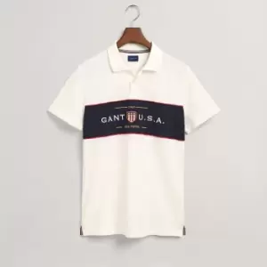 Image of Gant Banner Shield Cotton-Pique Polo Shirt - M