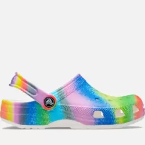 Image of Crocs Kids Classic Spray Dye Rubber Clogs - UK 3 Kids