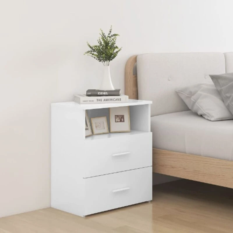 Image of VIDAXL Bed Cabinets 2 pcs White 50x32x60cm Vidaxl 8720286586792