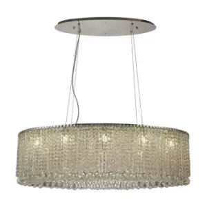 Image of Large Chandelier Empire Chrome polished 10 bulbs 58cm