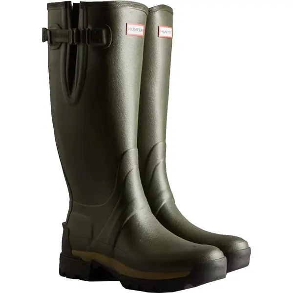 Image of Hunter Mens Balmoral Adjustable Neoprene Wellies Rain Boots - UK 9