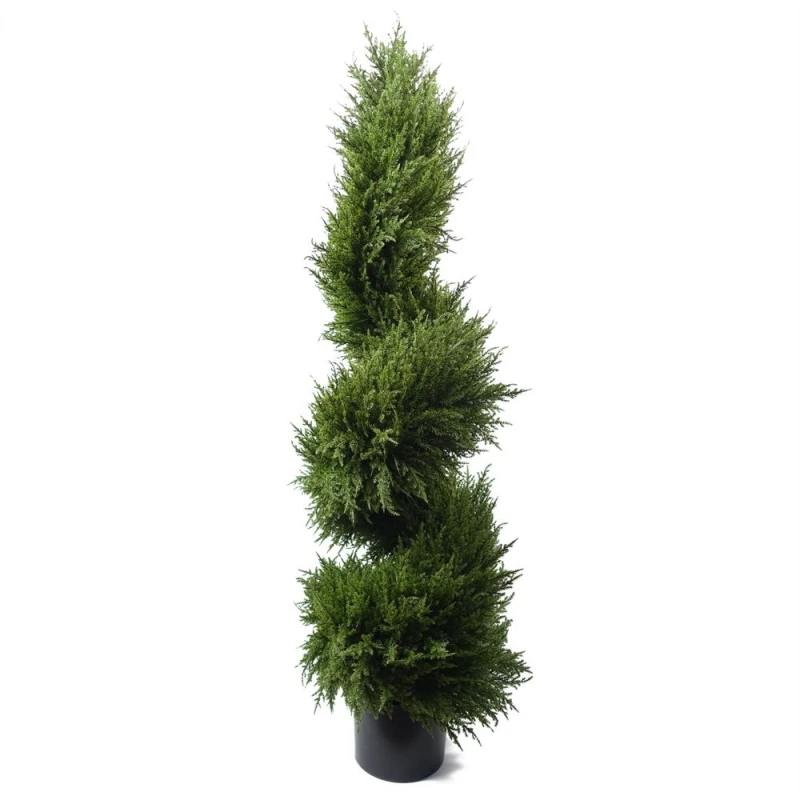 Image of Unbranded Premium 120cm Spiral Cypress Outdoor Tree - UV Resistant Artificial Plant