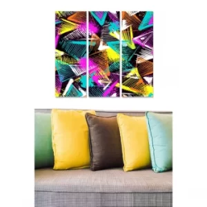 Image of MDF411720004 Multicolor Decorative MDF Painting (3 Pieces)