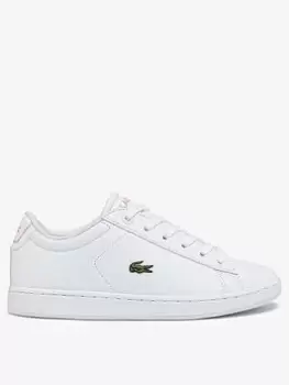 Image of Lacoste Infant Carnaby Evo 0121 Trainers, White/Pink, Size 7 Younger