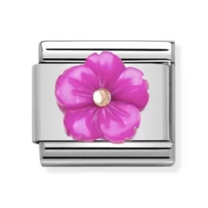 Image of Nomination CLASSIC Rose Gold Symbols Fuchsia Mother of Pearl...