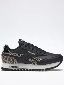 Image of Reebok Royal Classic Jogger 3 Platform Shoes, Black, Size 2 Older
