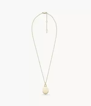 Image of Fossil Women Drew Gold-Tone Stainless Steel Pendant Necklace