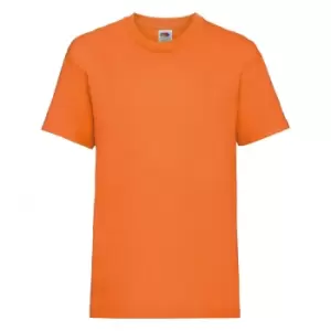 Image of Fruit Of The Loom Childrens/Kids Unisex Valueweight Short Sleeve T-Shirt (7-8) (Orange)