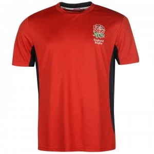 Image of RFU England Rugby Poly Tee Mens - Red