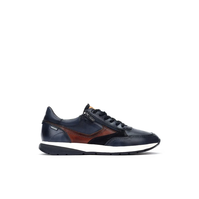 Image of Pikolinos Getafe Leather Trainers Navy Blue Men 40 (6.5);42 (8);43 (9);45 (10 to 10.5)