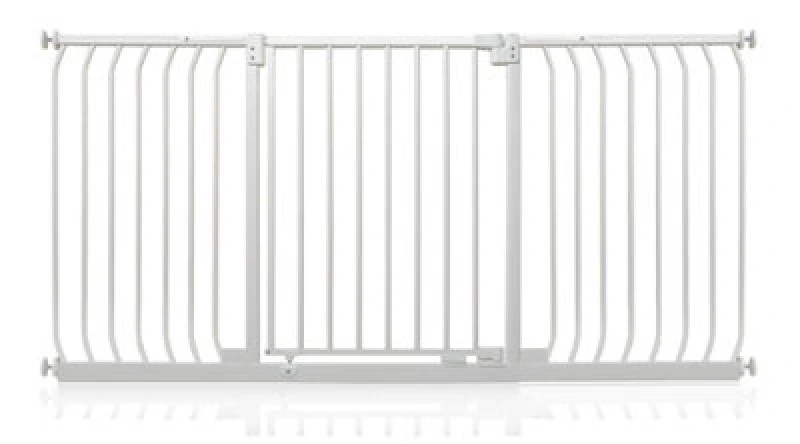 Image of Safetots Elite Pressure Safety Gate, 170Cm - 179Cm, Matt White, Pressure Fit Stair Gate