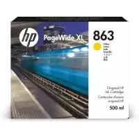 Image of HP 863 PageWide XL Yellow Ink Cartridge