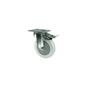 Image of Braked Swivel Plate 100MM Nylon