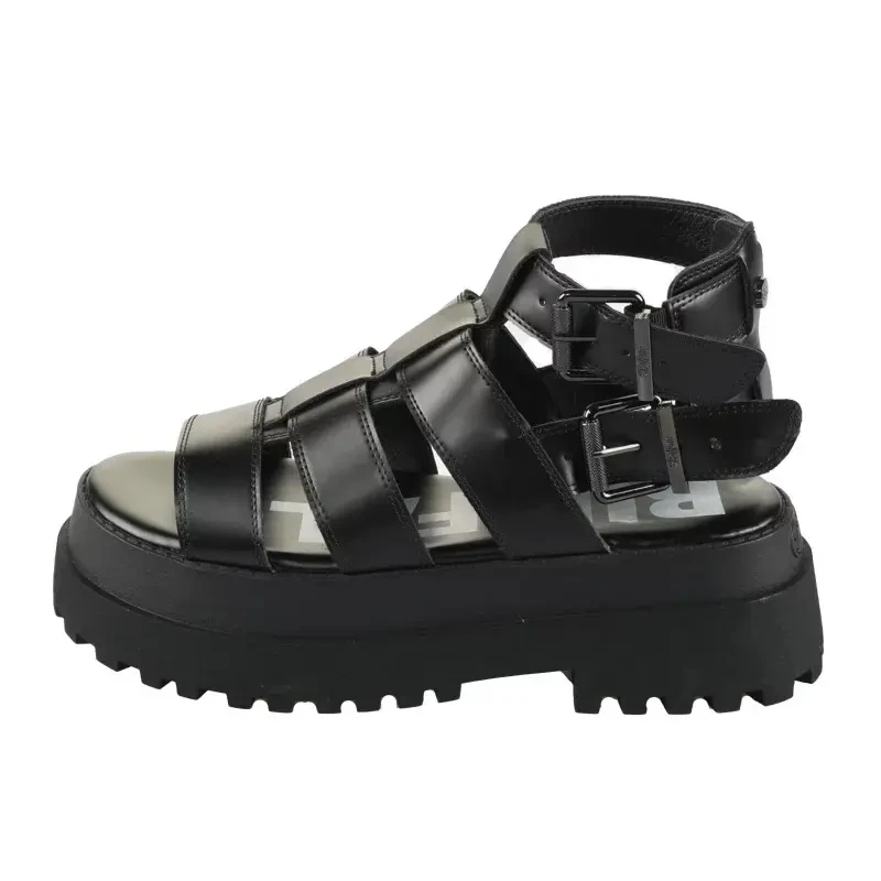 Image of Buffalo Womens sandals Buffalo Pluto Gld - Vegan Nappa Noir Female 41