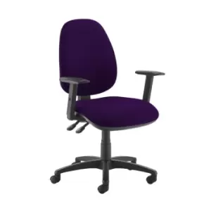 Image of Dams MTO Jota High Back Operator Chair with Adjustable Arms - Blizzard Grey
