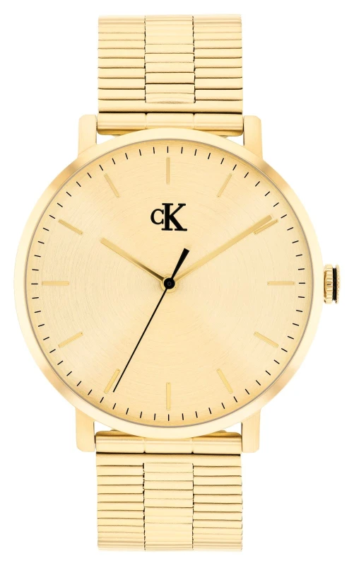 Image of Calvin Klein 25200549 CK REAL Three-Hand Quartz (42mm) Gold Watch