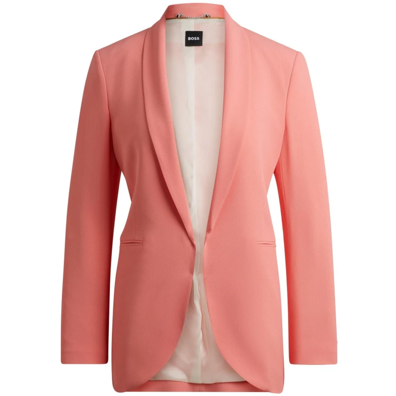 Image of Boss Womens Jirea Tailored Formal Jacket Open Purple female 4 (XXS)