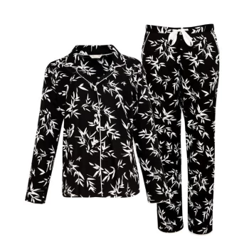 Image of Cyberjammies Katie Leaf Pyjama Set - Black Print