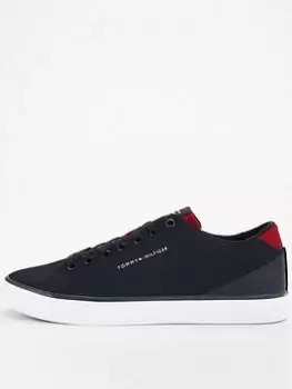 Image of Tommy Hilfiger High Vulcanised Core Low Mesh Trainer - Navy, Size 41, Men