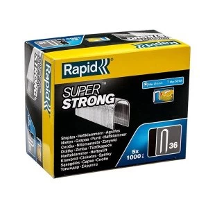 Image of Rapid 36/14 14mm DP x 5m Galvanised Staples Box 5 x 1000