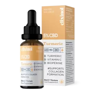 Image of Elixinol Turmeric 500mg CBD Water Soluble Oil 10ml