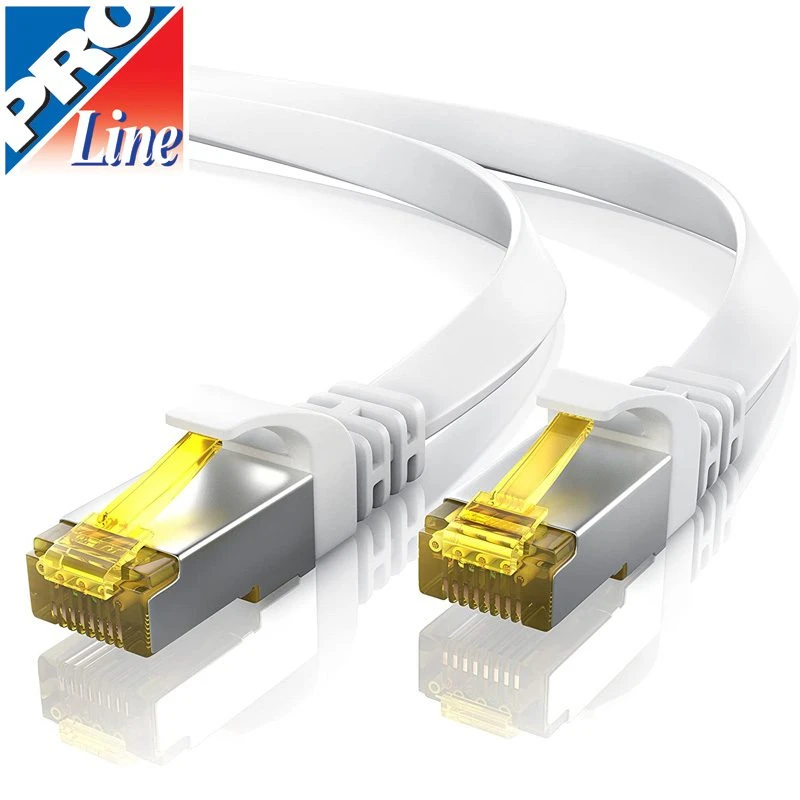Image of FDL 3M FLAT CAT.7 500MHz S-FTP PATCH CORD - WHITE