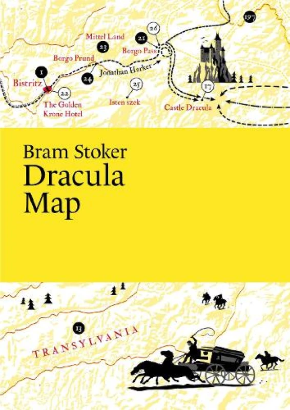 Image of Bram Stoker, Dracula Map Fold-out book or chart