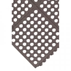 Image of Slingsby All-Purpose Anti-Fatigue Modular Mat Grid Surface Black 312412