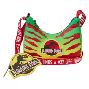 Image of Loungefly Jurassic Park 30th Anniversary Life Finds a Way Crossbody Bag - Green