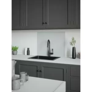 Image of House Beautiful - Platino Glass Kitchen Splashback 600mm x 750mm - Grey