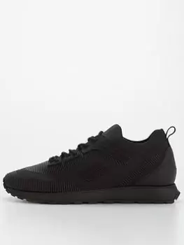 Image of HUGO Icelin_Runn Knitted Trainer Black
