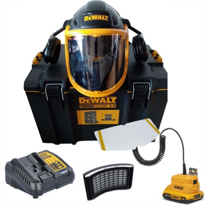 Image of DEWALT Respiration Powered Air Purifying Respirator& Hard Hat DXPGH2SB21