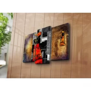 Image of 3PATK-103 Multicolor Decorative Canvas Painting (3 Pieces)