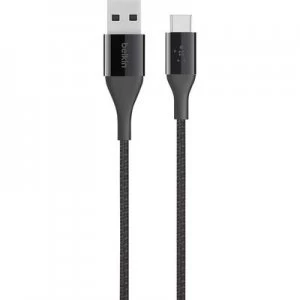 Image of Belkin USB 2.0 Cable [1x USB-C plug - 1x USB 2.0 connector A] 1.20 m Black Duplex use connector, highly flexible