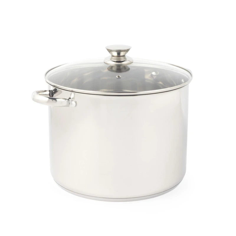 Image of Russell Hobbs 15-Litre Stainless Steel Tempered Glass Lid Stock Pot Silver unisex One Size