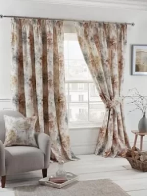 Image of Woodland Lined Pencil Pleat Curtains